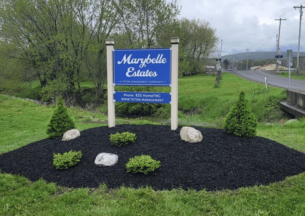 Marybelle Estates welcome sign